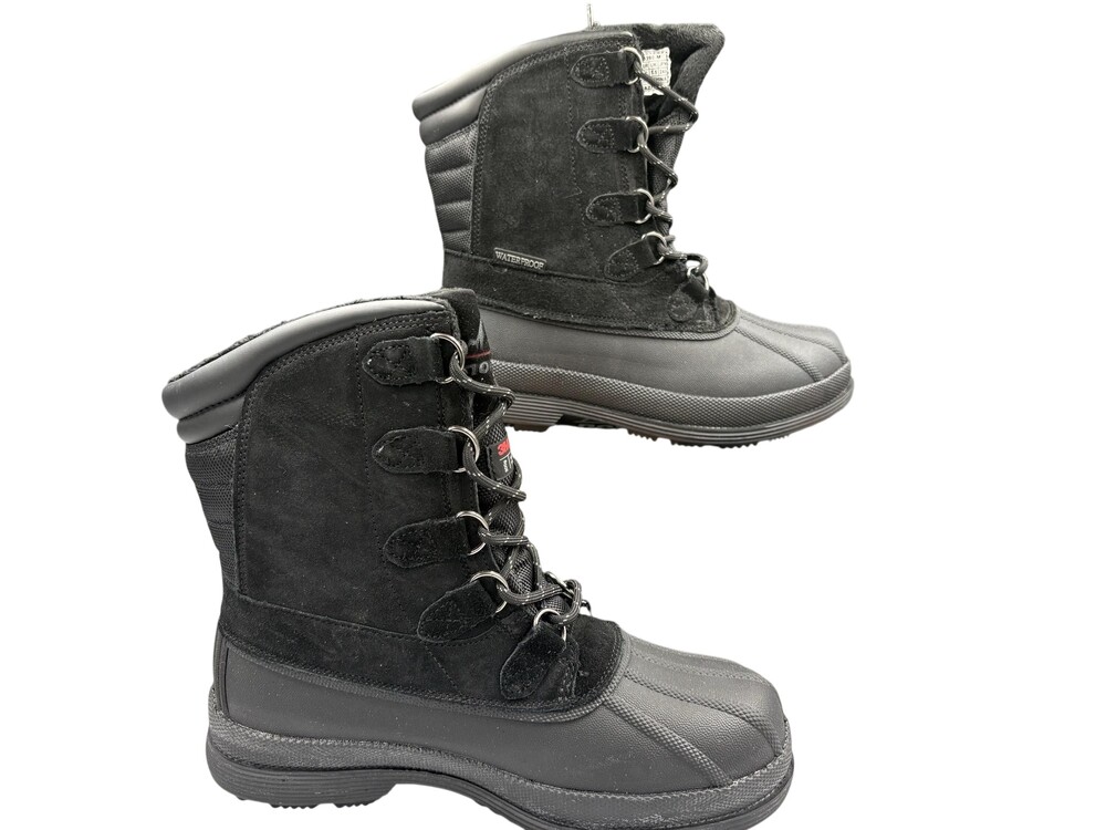 Nortiv 8 Snow Boots Mens Size 6.5 Black Waterproof Insulated Winter 170390-M